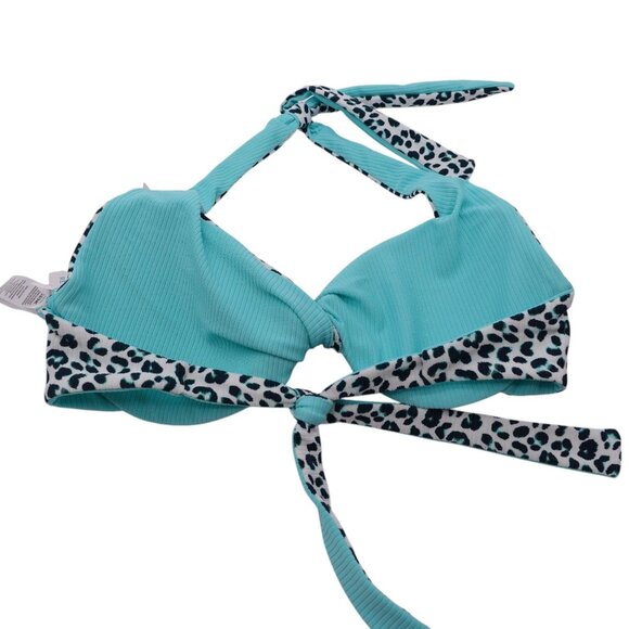NWT Coco Reef Verso Reversible Bra-Sized Twist-Front Bikini Top Sz 32/34C Blue - Picture 10 of 12